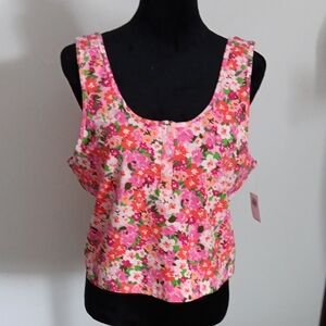 Old Navy Floral Tank Top - Pink and Green